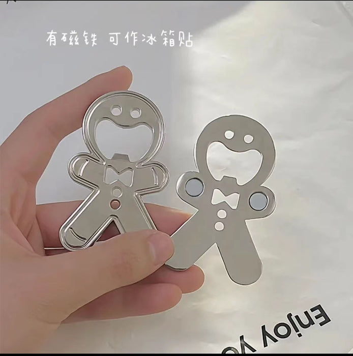 Wholesale Gingerbread Man Bottle Opener Refrigerator Magnet JDC-KC-XunXin009