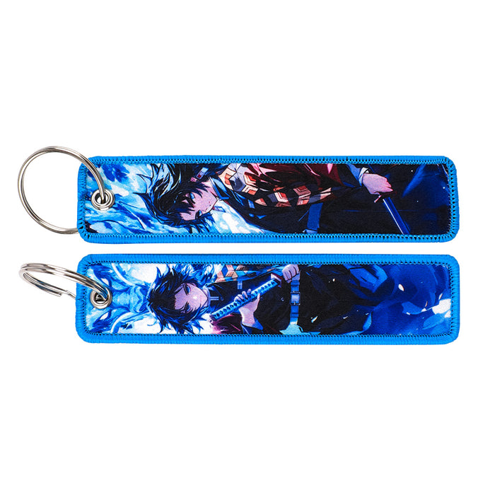 Wholesale Cartoon woven keychain lanyard  access control  ornaments fabric keychain