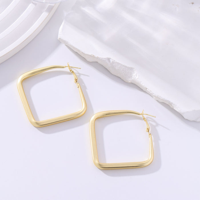 Wholesale Geometric Round Gold Hoop Earrings Trendy Jewelry Accessory MOQ≥3