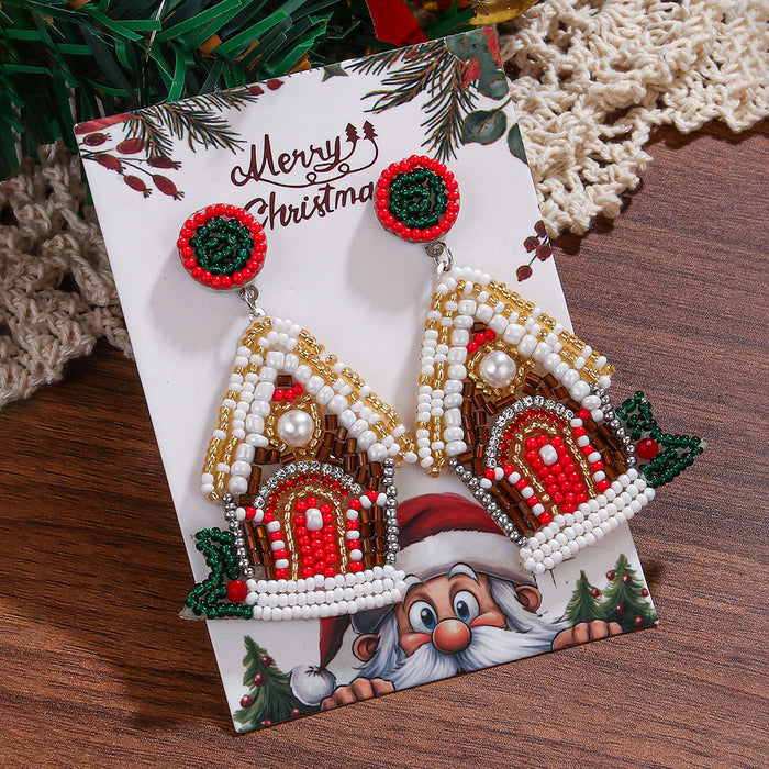 Wholesale Christmas Series Deer Boots Earrings