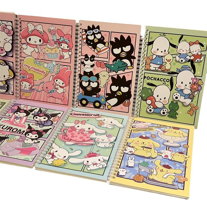 Wholesale 4pcs A5 Coil Book Cartoon Color Notebook