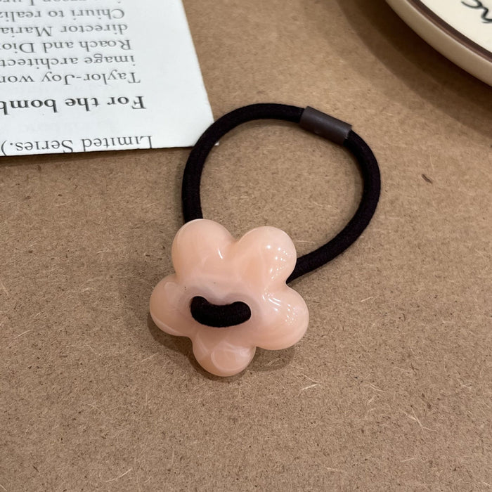 Wholesale Acrylic Flower Hair Rope Fashion Beaded Hair Rope Hair Strap Hair Accessories