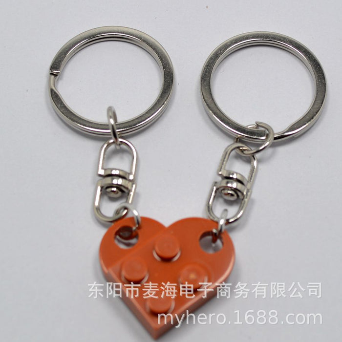 Wholesale Love Building Blocks Plastic Keychain JDC-KC-Maih001