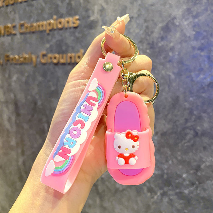 Wholesale Chic Slipper Keychain Metal Keyring Bag Charm MOQ≥2