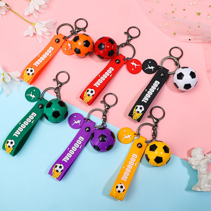 Wholesale Cartoon Doll Football Silicone Keychain JDC-KC-Benxin037