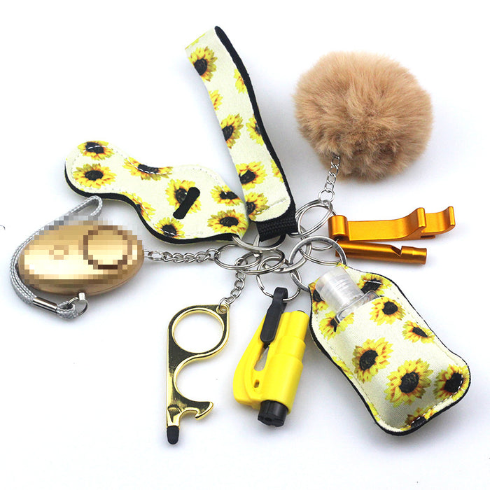 Wholesale Diving Fabric 10-piece Metal Keychain JDC-KC-TouMS001