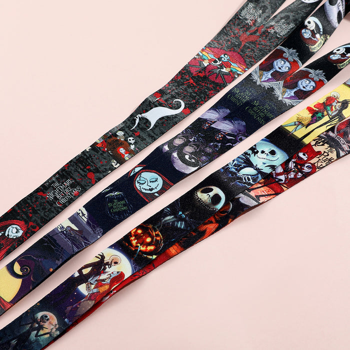 Wholesale Christmas Cartoon Lanyard Ribbon Keychain JDC-KC-QiChao032