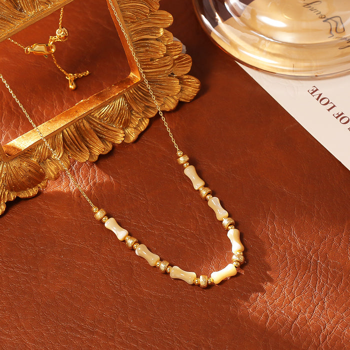 Wholesale Bamboo necklaces, bracelets, earrings, natural mother of pearl, high-end fashion accessories