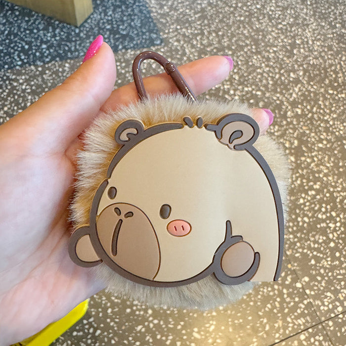 Wholesale Cartoon Animal Large Plush Ball Cute Plush Capybara Three-Dimensional Soft Bag Pendant Keychain