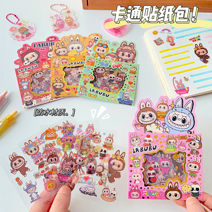 Wholesale Cute Cartoon PET Sticker Pack 5 Sheets Waterproof DIY Journal Scrapbook Decorative Accents