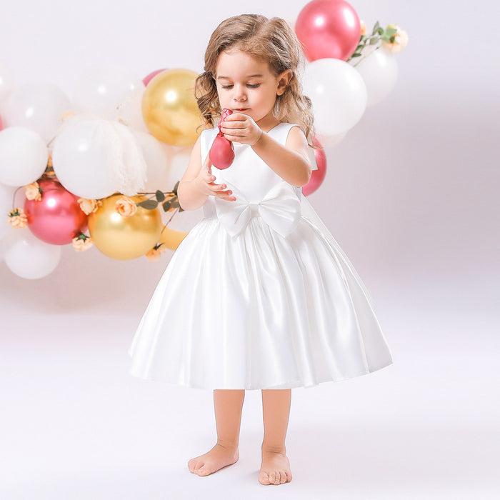 Wholesale Children's Princess Dress Baby One-year-old Dress Girl Bow Birthday Party Host Performance Costume JDC-CTS-ASQ001