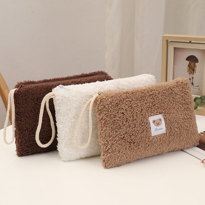 Wholesale Storage bag, small bag, portable plush makeup bag, large capacity travel storage bag