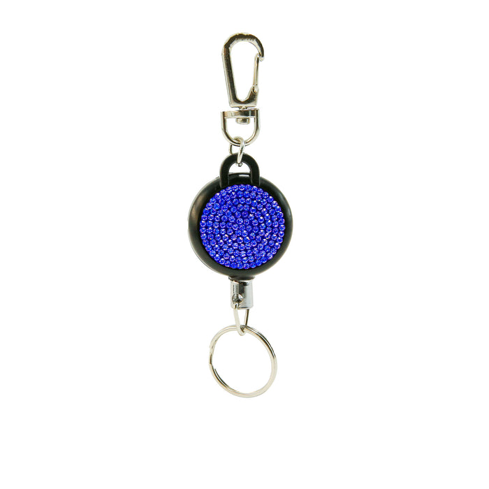 Wholesale Rhinestone Retractable Keychain Steel Wire Rope Women Bag Charm Anti Lost Fashion Accessory