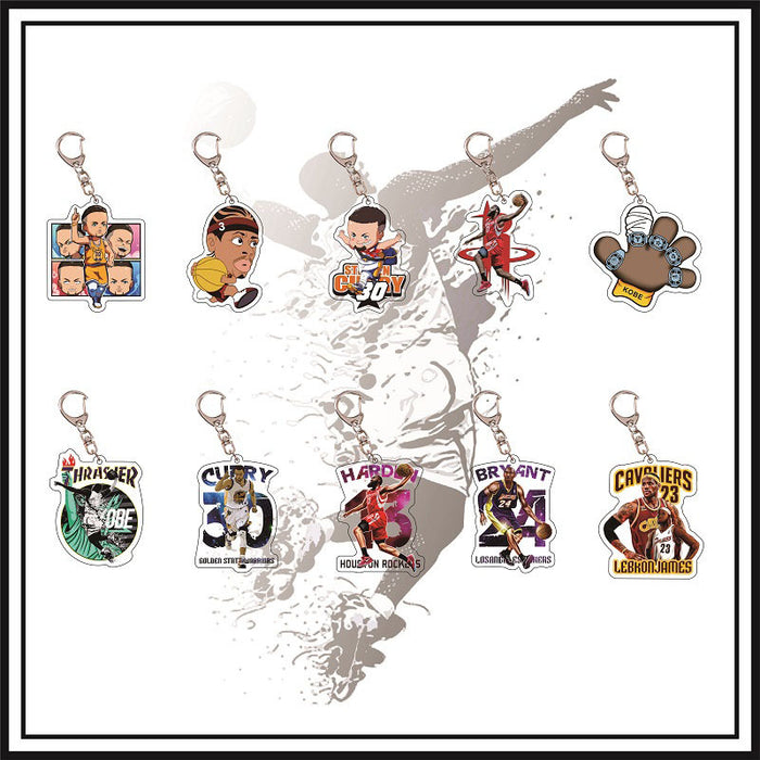 Wholesale Cartoon Double Layer Transparent Acrylic Keychain JDC-KC-YaQ002