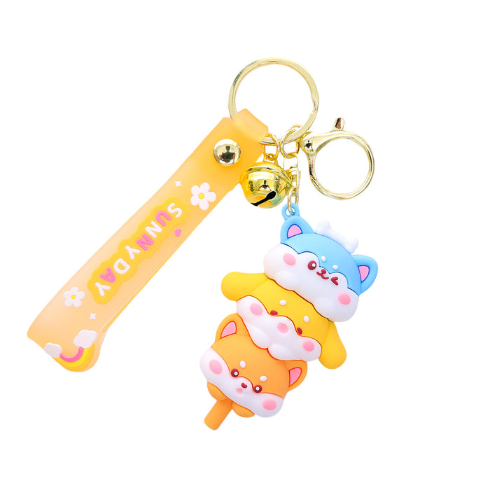 Wholesale Cute Small Animal Stack Cartoon Dog Doll Keychain