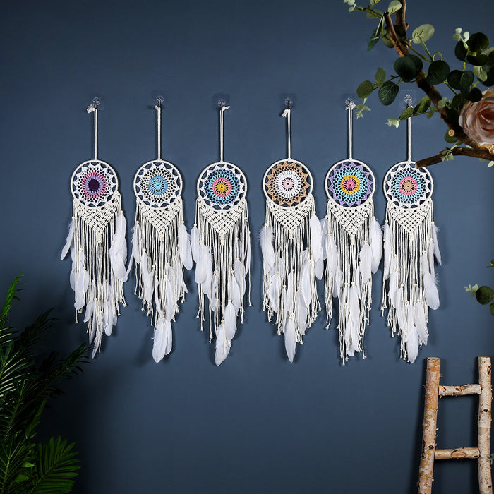 Wholesale Bohemian Dreamcatcher Wall Hanging Beige Cotton Rope Home Decor