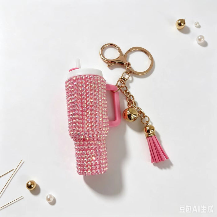 Wholesale Decorative Rhinestone Lipstick Storage Cup White Eco Friendly Plastic Makeup Organizer For Purse Or Desk