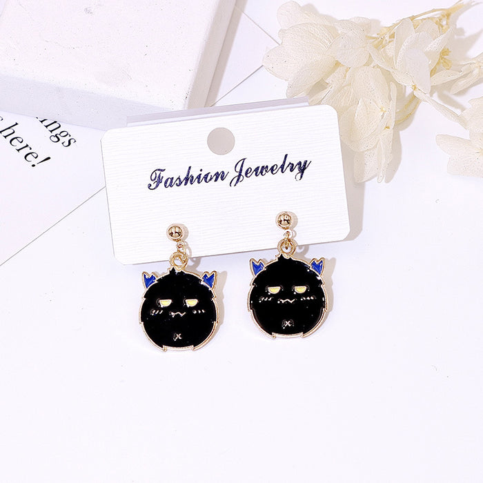 Wholesale Metal Electroplated  Earrings Pumpkin Ghost Pendant Fashion Jewelry Accessory for Women