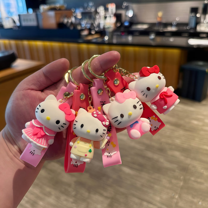 Wholesale Cute Cat Student Backpack Charm Ideal Gift Keychain