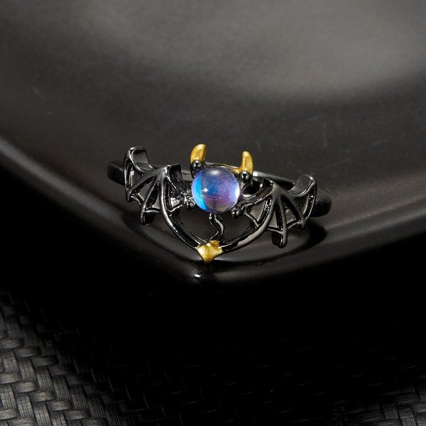 Wholesale Fashion Moonstone Ring  Opening Adjustable Couple Ring