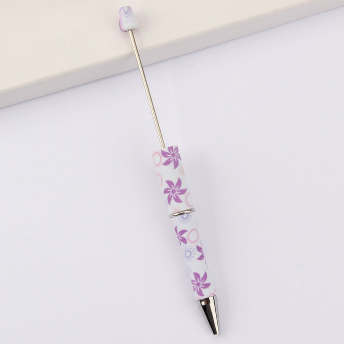 Wholesale DIY Beadable Pens  Cow Leopard Print  DIY for Beaded Plastic Pen JDC-PN-JinBN001