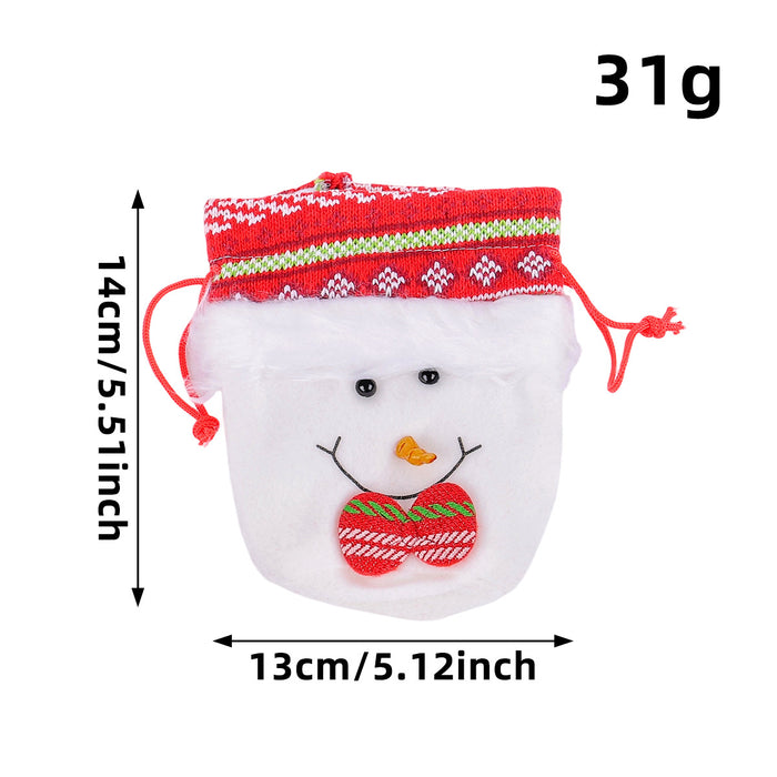 Wholesale Christmas Decorations  Velvet Apple Bag Bundle Flap Pocket Pants Ornaments Christmas Doll Gift Bag