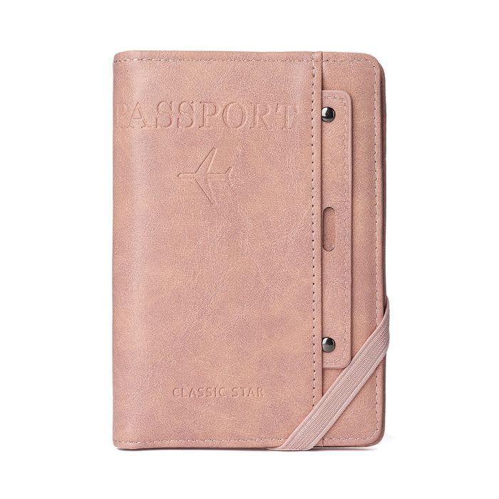 Wholesale Modern Black PU Passport Holder with Vaccine Card Slot - Travel Essential