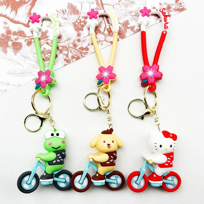 Wholesale PVC Cartoon Doll Bicycle Keychain JDC-KC-WuYi108