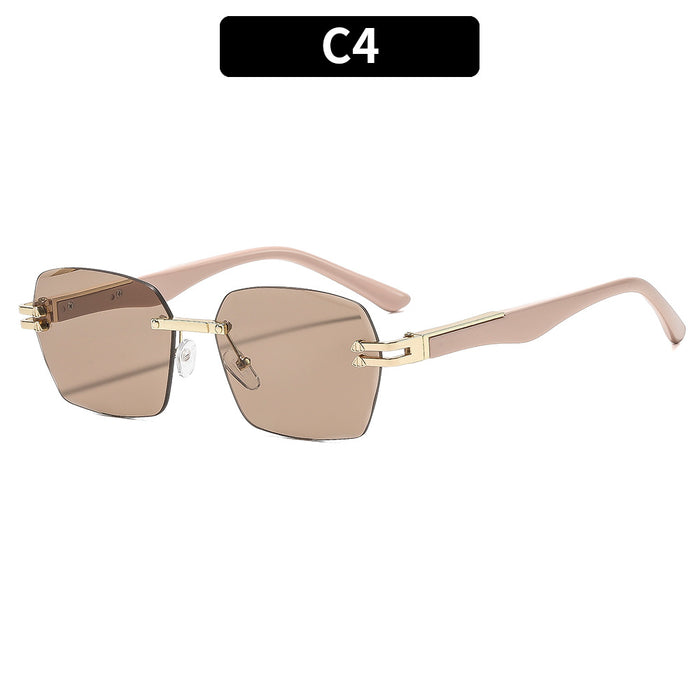 Wholesale Street Snap Frameless Square Sunglasses UV400 Fashion Accessory for Resale