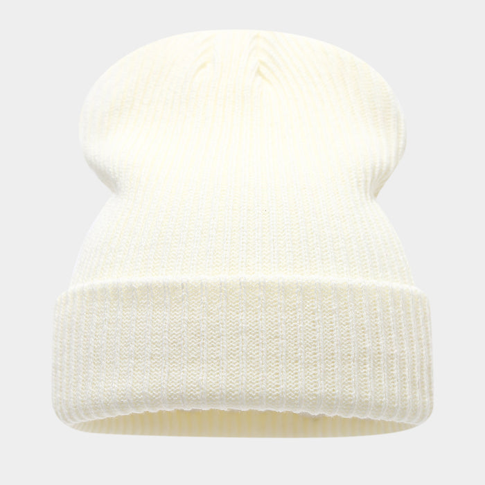 Wholesale Double-striped cuffed pullover warm knitted fashionhat