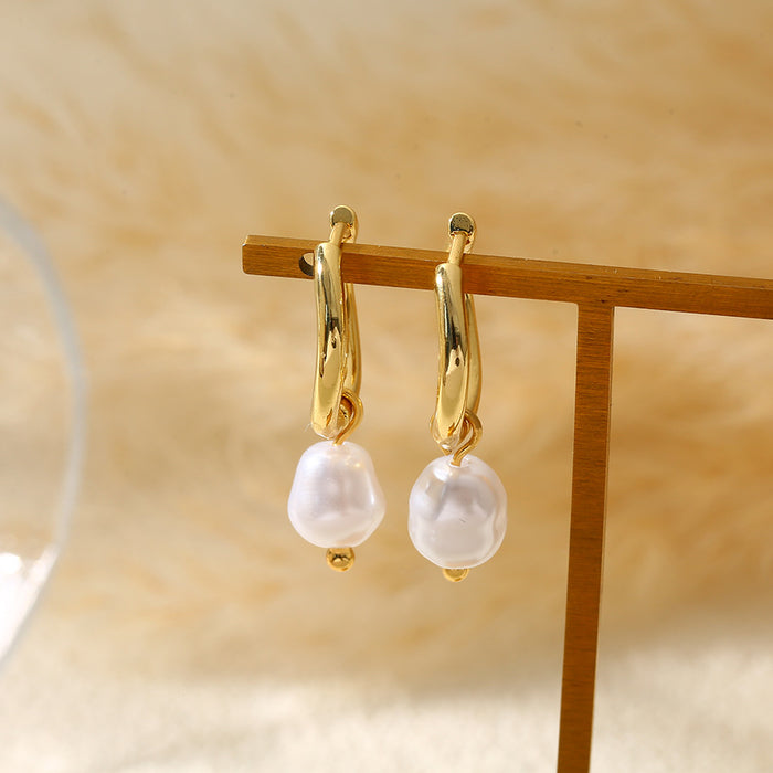 Wholesale Metallic earrings, light luxury, niche, exaggerated geometric earrings, earrings, wholesale