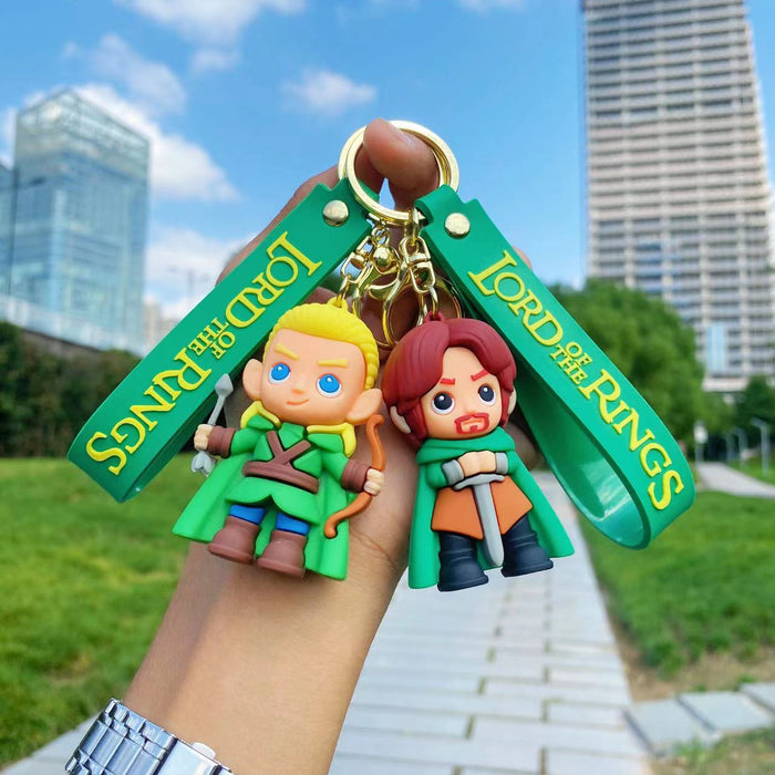 Wholesale 3pcs Silicone Cartoon Keychain Bag Charm