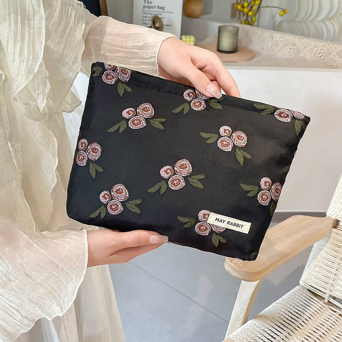 Wholesale Vintage relief makeup bag, large capacity canvas bag, inner liner bag