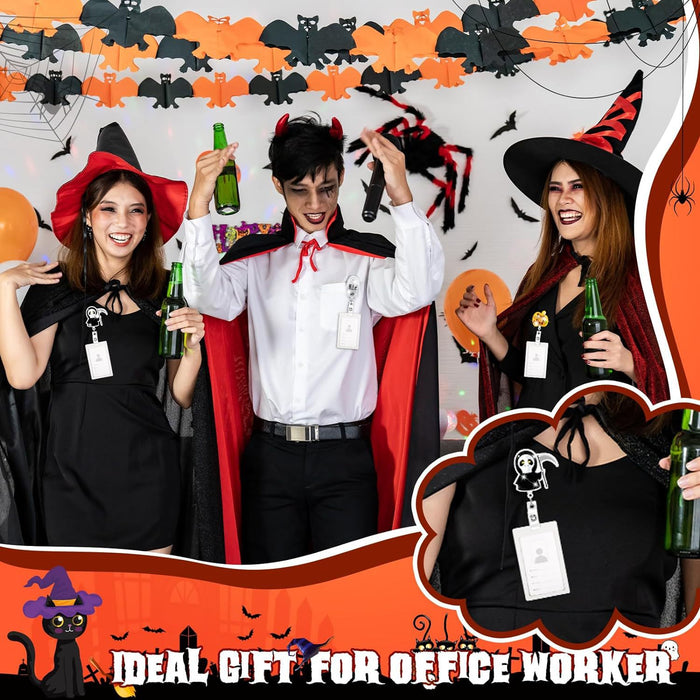 Wholesale Halloween Acrylic Retractable Clip Easy Pull Keychain JDC-KC-QiDing003