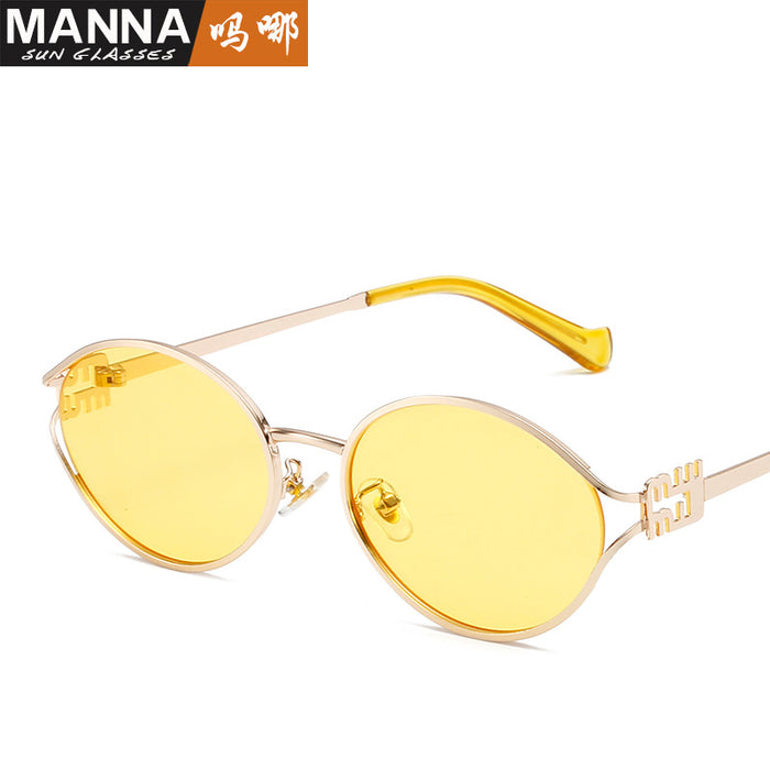 Wholesale Metal Open Sunglasses Personalized Sunglasses Outdoor Travel Fashion Street Photography Glasses