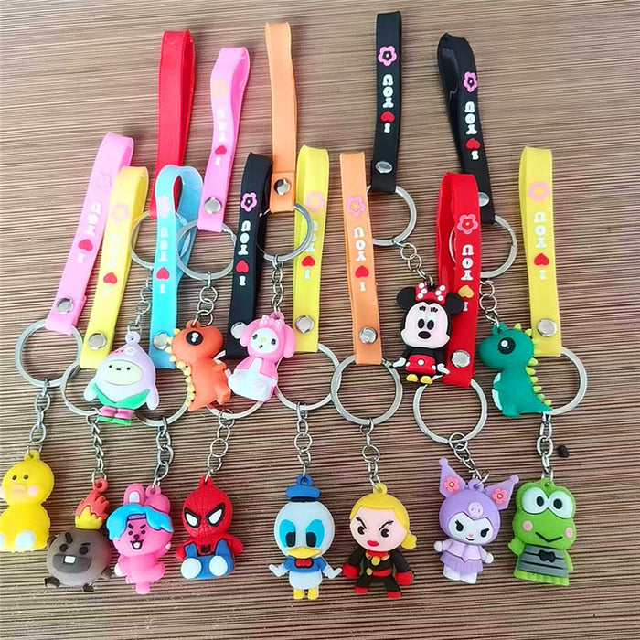 Wholesale Cute  cartoon keychain  small gift silicone pendant