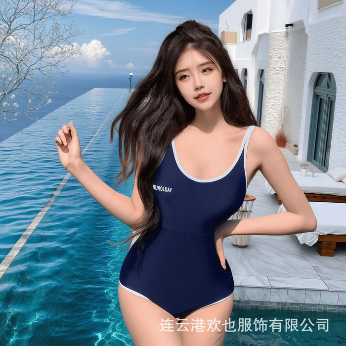Wholesale New one-piece swimsuit two-piece set, sexy, stomach covering, conservative, soaking in hot springs for students