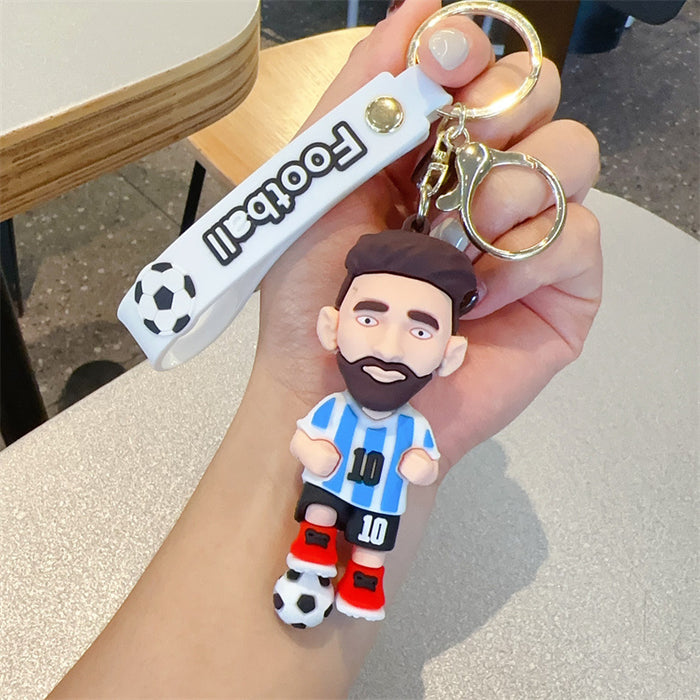 Wholesale Cartoon Football Superstar 3D Doll Keychain JDC-KC-YueW004