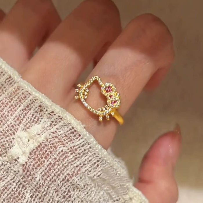 Wholesale  Ring with Enamel and Tiger's Eye Stone