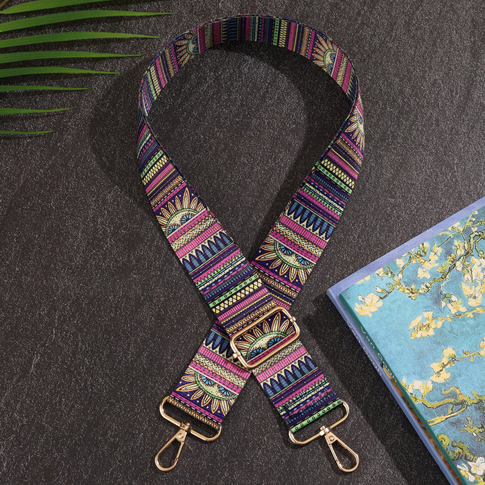 Wholesale DIY Colorful Flower Polyester Wide Bag Strap JDC-BS-HuLi004