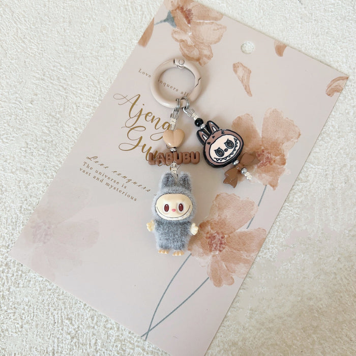 Wholesale Doll vinyl doll mobile phone pendant key chain handmade DIY car pendant