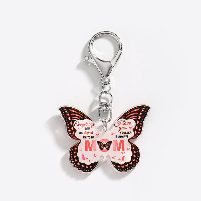 Wholesale Acrylic Butterfly Keychain JDC-KC-HuiWen015