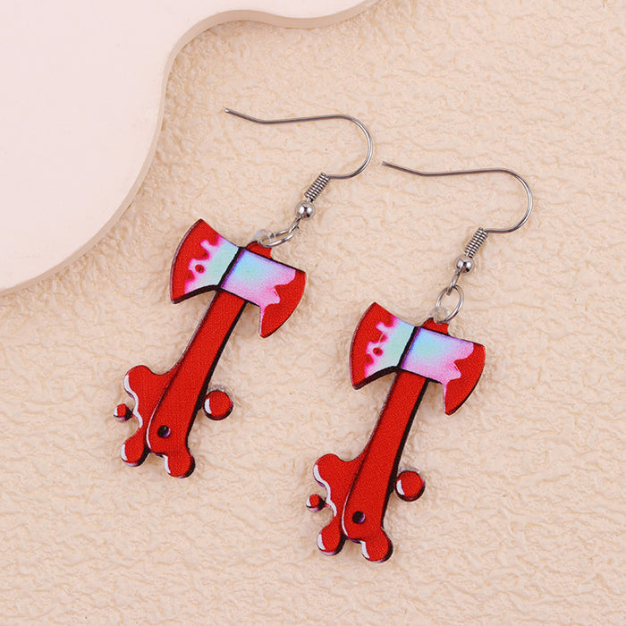 Wholesale Halloween Earrings, Contrasting Color Scissors Trendy Earrings