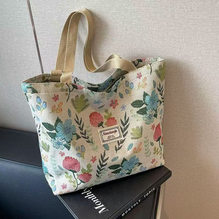 Wholesale Large capacity shoulder bag women' s canvas tote bag school handbag commuter bag