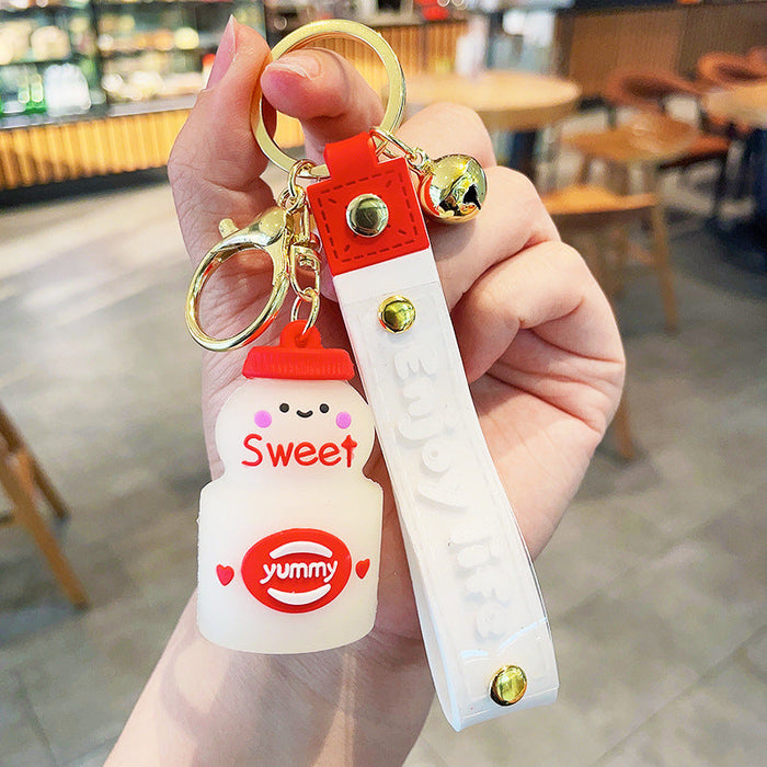 Wholesale Imitation Coke Bottle Keychain JDC-KC-LeZ004