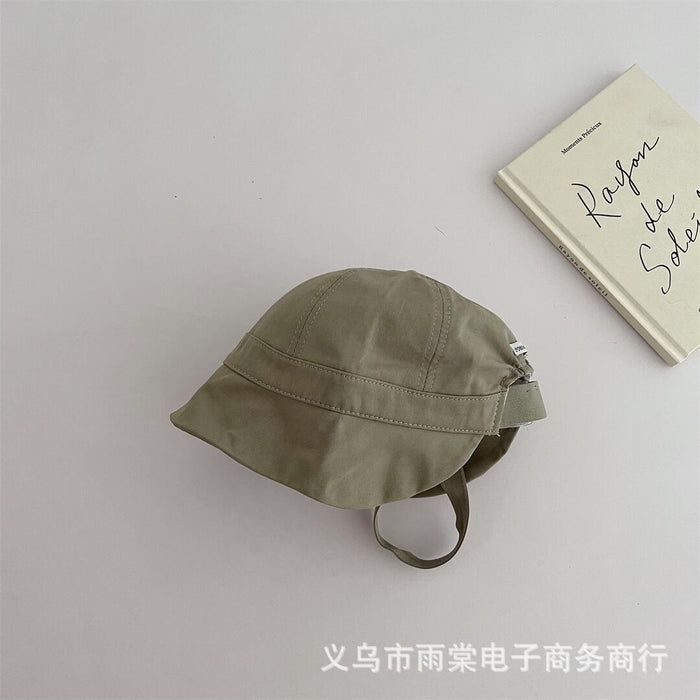 Wholesale children's solid color concave fisherman hat baby sun protection hat