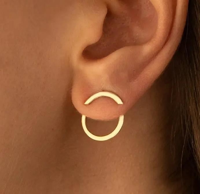 Wholesale Stainless Steel Gold Geometri Earrings
