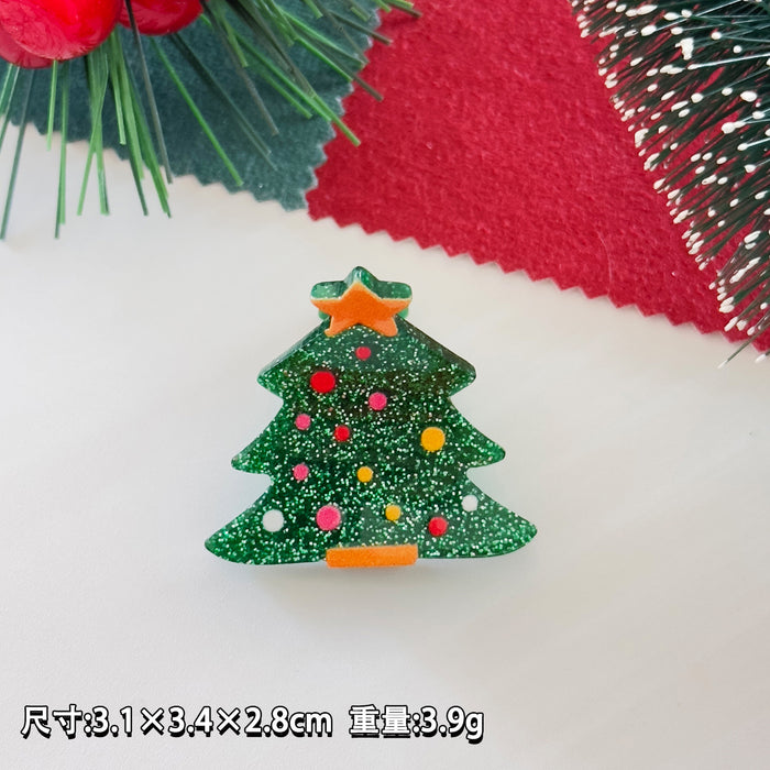 Wholesale Christmas small hairpin gingerbread man Christmas tree snowman small clip cute  hairpin holiday hair accessories