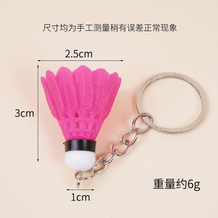 Wholesale Badminton Keychain Pendant PVC Sports DIY Accessory MOQ≥5