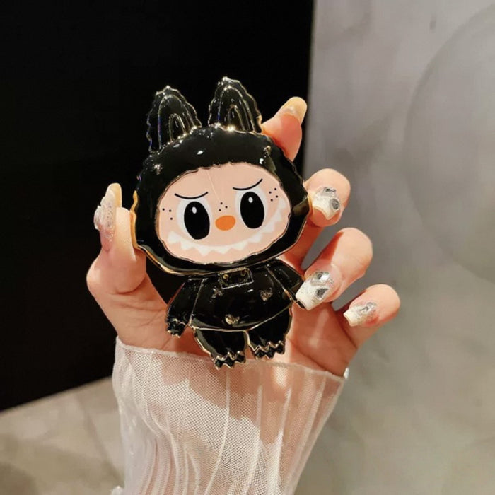 Wholesale Cute Cartoon Solid Color Electroplated Mirror Phone Stand